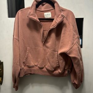 A&F cropped half zip